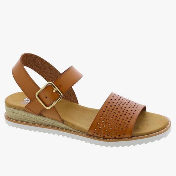 BOBS from Skechers Shoes - BOBS FROM SKECHERS Memory Foam Desert Kiss Sunny Flair Size 9 Brown Vegan NEW